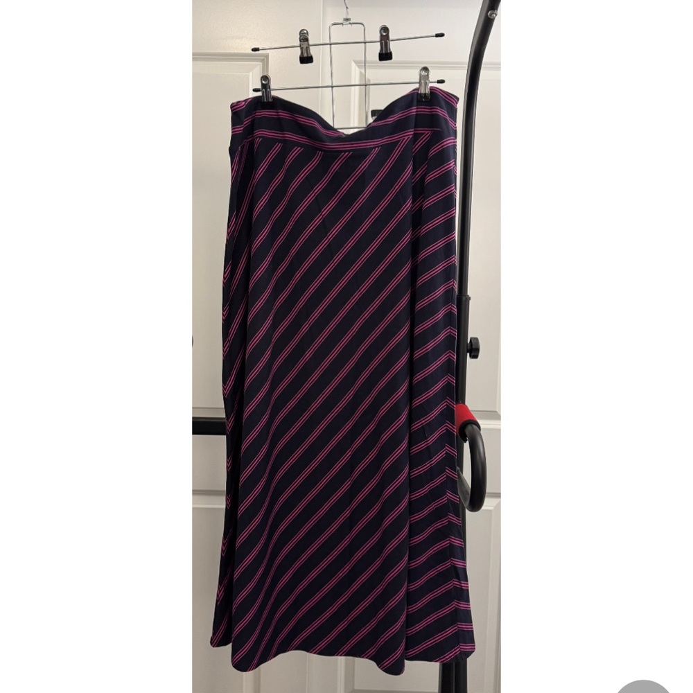 Talbots XL maxi skirt in blue and hot pink